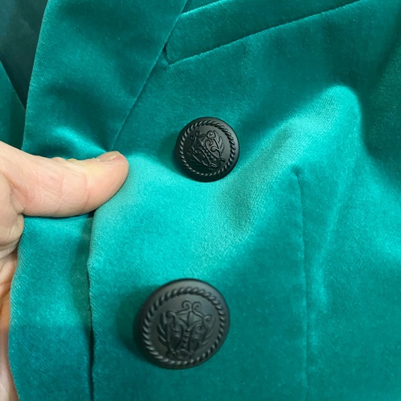 Don Caster Kelly green velvet blazer 10P - Picture 5 of 10